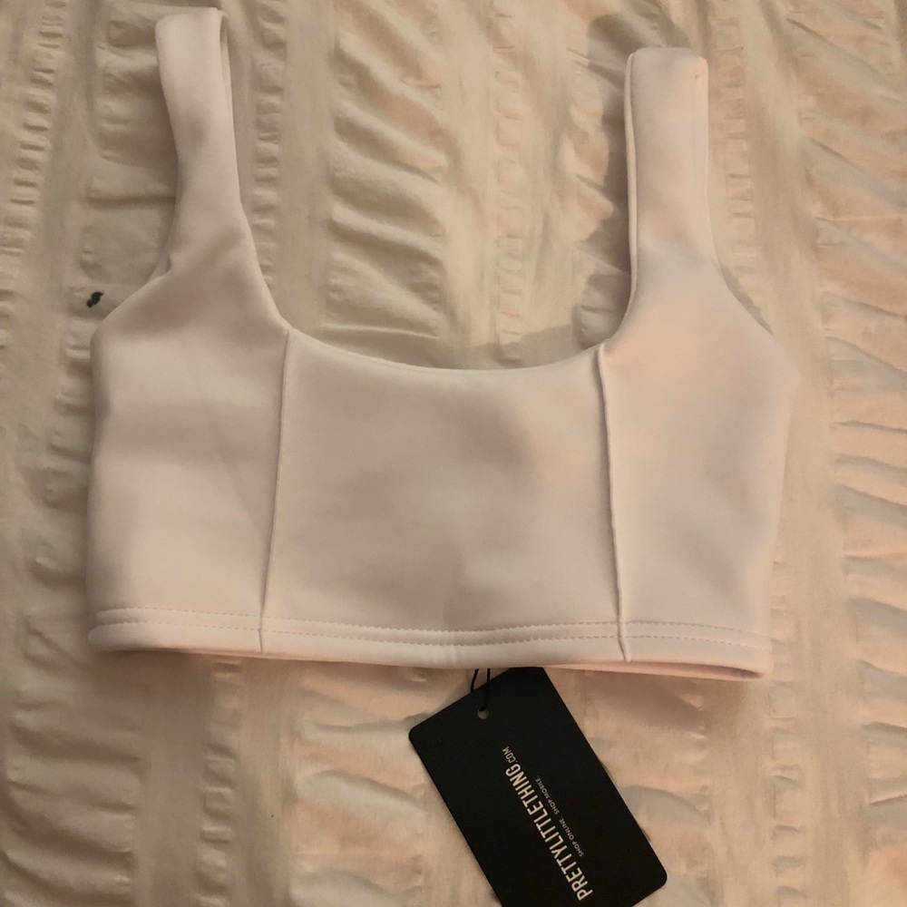 Zip-Back Square Neck Crop Top